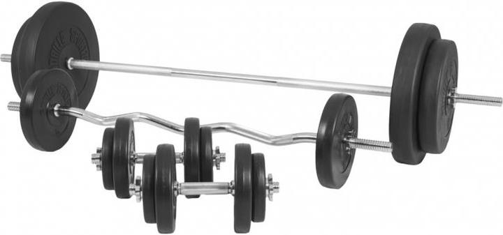 Actual product image Gorilla Sports Barbell set (2 x 5 kg, 2 x 15 kg, 2 x 10 kg, 4 x 2.5 kg, 4 x 1.25 kg)