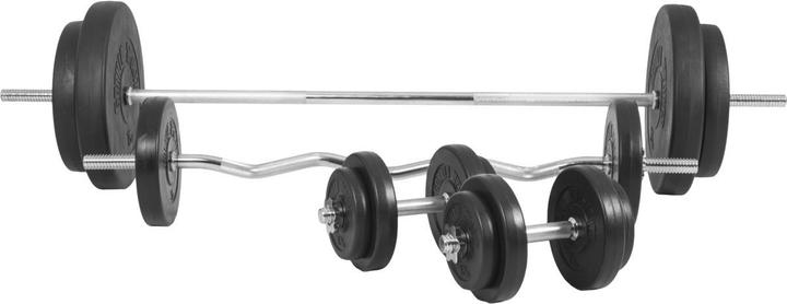 Actual product image Gorilla Sports Barbell set (2 x 5 kg, 2 x 15 kg, 2 x 10 kg, 4 x 2.5 kg, 4 x 1.25 kg)