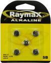 Raymax Button Zellbatterie 1,5V AG13/LR44 5 Stück (5 Stk., LR44)
