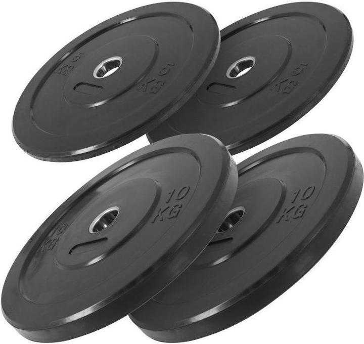 Gorilla Sports Hantelscheiben Bumper (2 x 10 kg, 2 x 5 kg)
