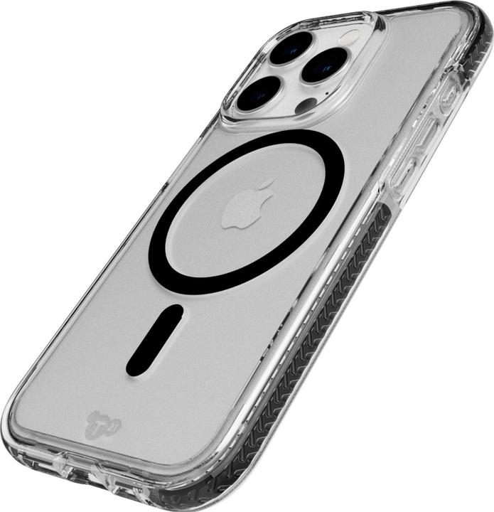 Actual product image tech21 EvoCrystal Case MagSafe for iPhone 15 Pro Black Titanium (Apple iPhone 15 Pro)