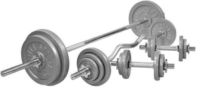 Image du produit Gorilla Sports Banc de musculation avec ensemble d'haltères