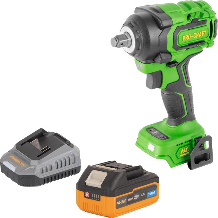 Produktbild Procraft PWA18bb Akku Schlagschrauber 20 V 550 Nm 1/2" Brushless + 1x Akku 4,0 Ah + Ladegerät (Schlagschrauber)
