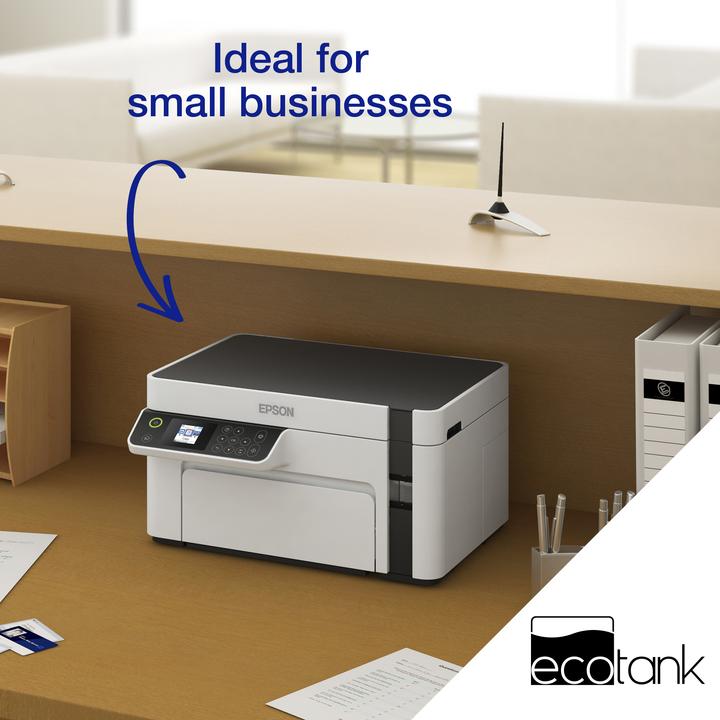 Actual product image Epson Multifunction compact printer EcoTank M2120 Mono, Inkjet, A4, Wi-Fi, White (Ink, Black and white)