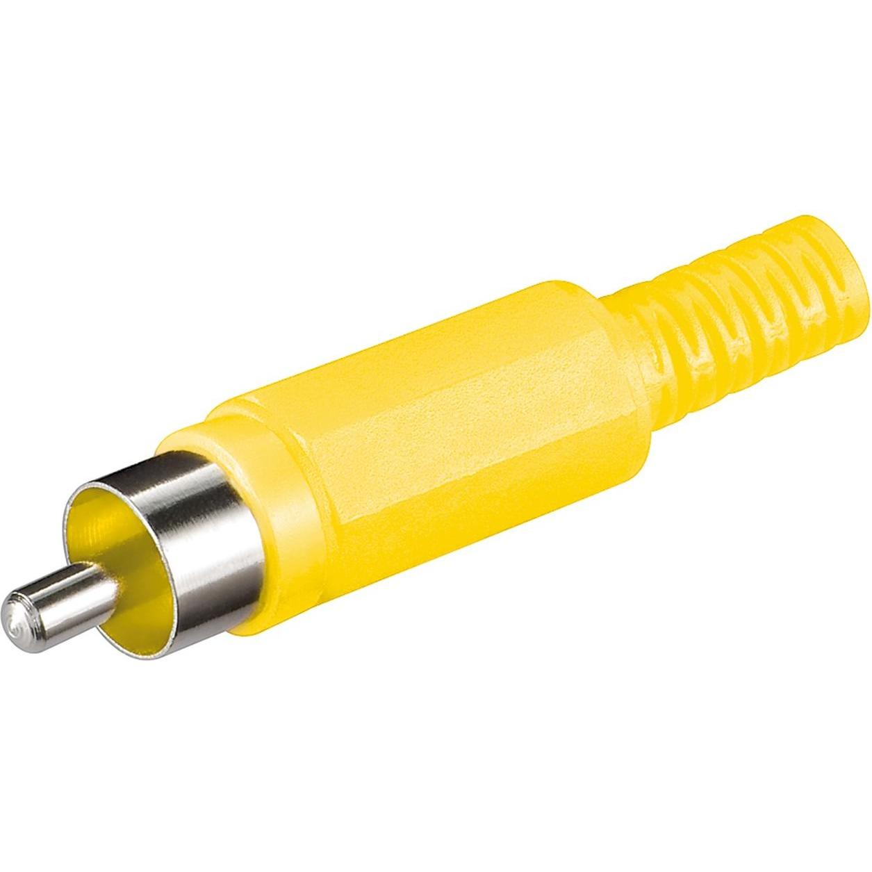 Goobay Cinch Stecker, Audio Stecker, Gelb