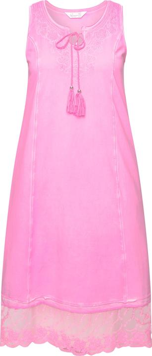 Actual product image Miamoda Sleeveless Cold-Dyed A-Line Eyelet Embroidery Jersey Dress (44)