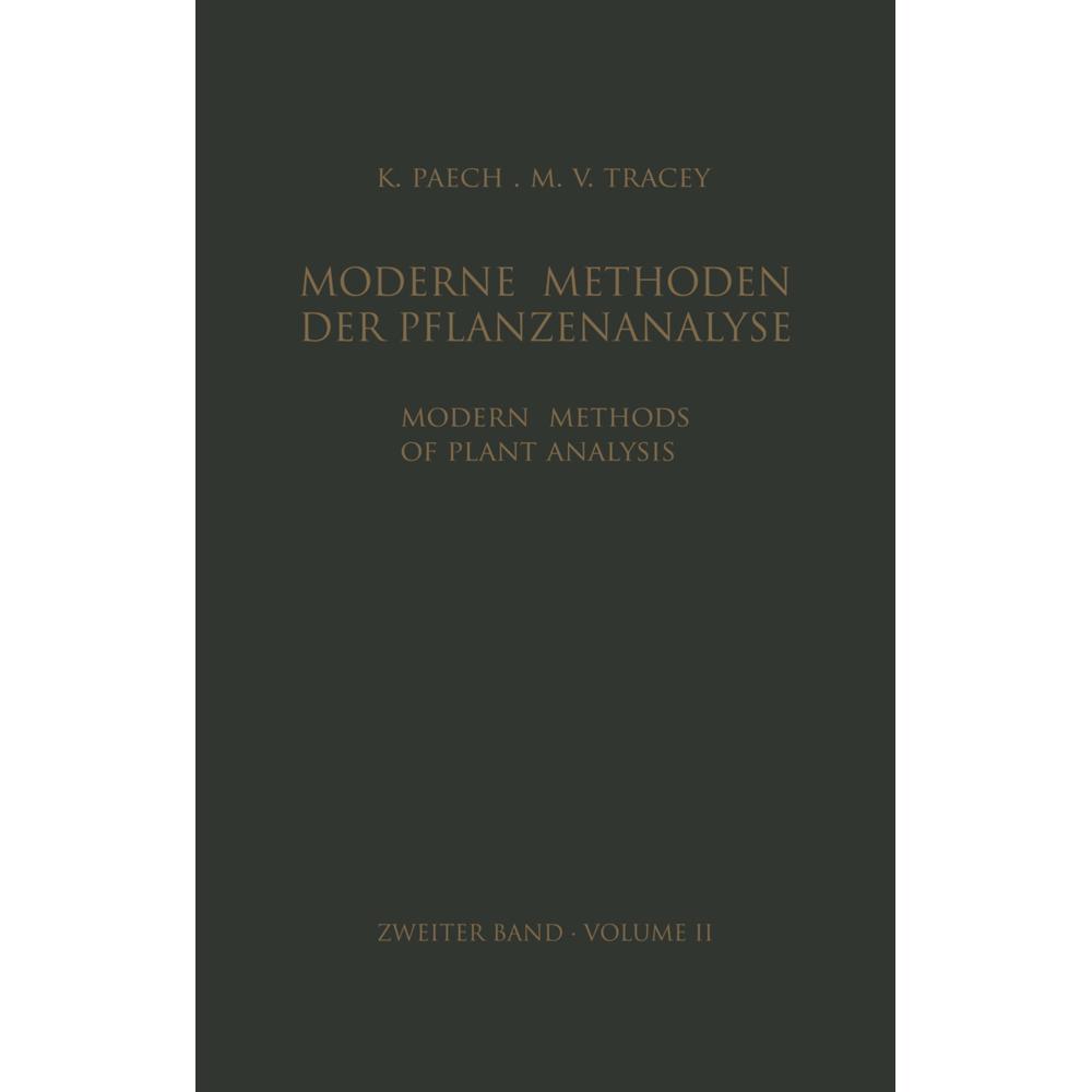 Thumbnail - Modern Methods of Plant Analysis / Moderne Methoden der Pflanzenanalyse, Fachbücher