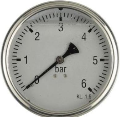 Image du produit Erik Faergemann Vacuomètre 1/4XØ63 -1 - 0 bar, nedadrettet studs glycerin