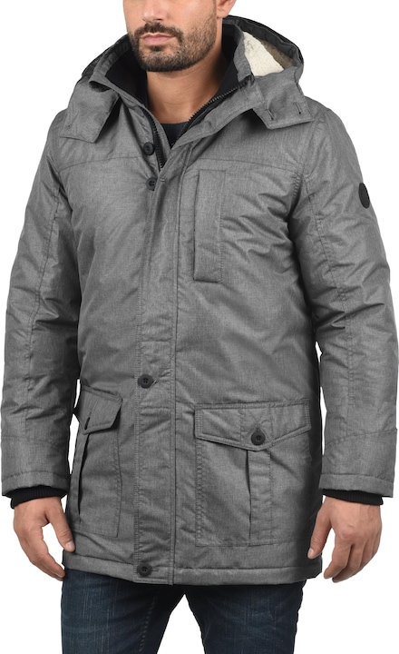 Image du produit Solid Octavus Manteau D'Hiver À Capuche Avec Peau De Mouton Parka D'Hiver Veste Longue Pour Homme (L)