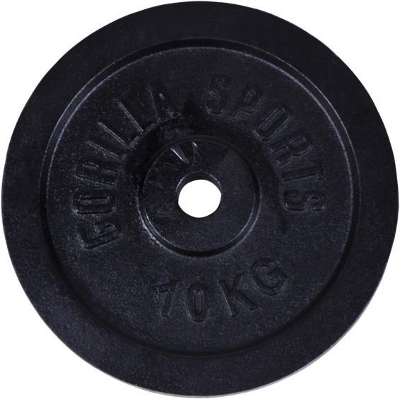 Actual product image Gorilla Sports Cast Iron Weight Plate Black 1,25-15 KG (1 x 10 kg)