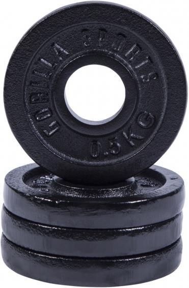 Actual product image Gorilla Sports Cast Iron Weight Plate Black 1,25-15 KG
