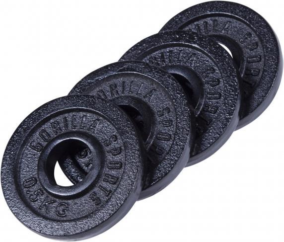 Actual product image Gorilla Sports Cast Iron Weight Plate Black 1,25-15 KG
