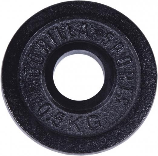 Actual product image Gorilla Sports Cast Iron Weight Plate Black 1,25-15 KG