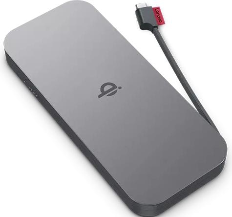 Productafbeelding Lenovo GO Wireless Power Bank 10000 mAh, Thunder Black, 258 g, 15 W (10000 mAh, 30 W, 38.50 Wh)