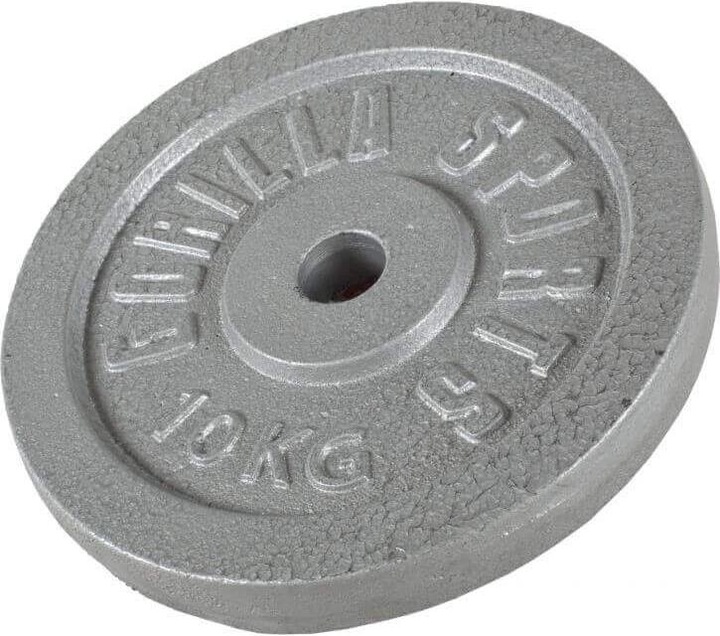 Actual product image Gorilla Sports Cast iron weight plate silver 0,5-30 KG (1 x 10 kg)