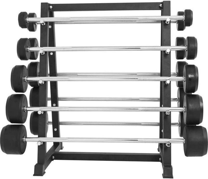 Actual product image Gorilla Sports Professional compact barbell set with rack (1 x 40 kg, 1 x 10 kg, 1 x 20 kg, 1 x 50 kg, 1 x 45 kg, 1 x 35 kg, 1 x 15 kg, 1 x 25 kg, 1 x 30 kg, 1 x 12.5 kg)