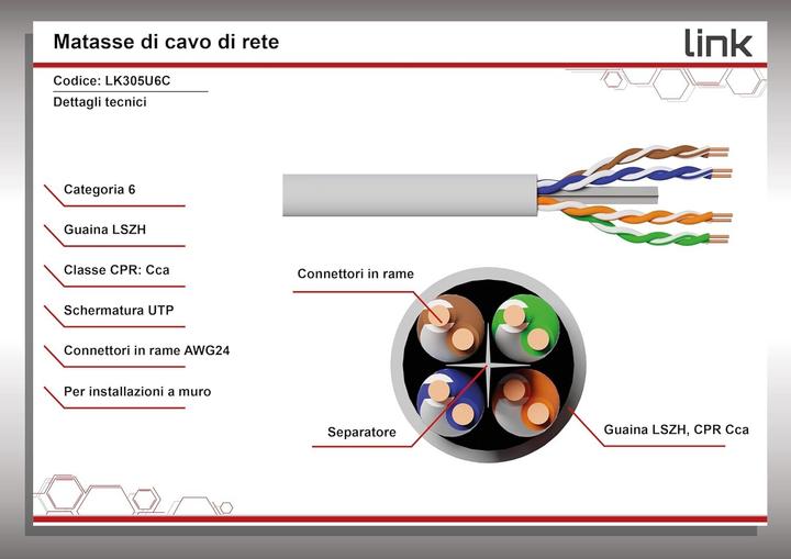 Produktbild Utp Solid Kabel für Netzwerke Kategorie (U/UTP, CAT6, 305 m)