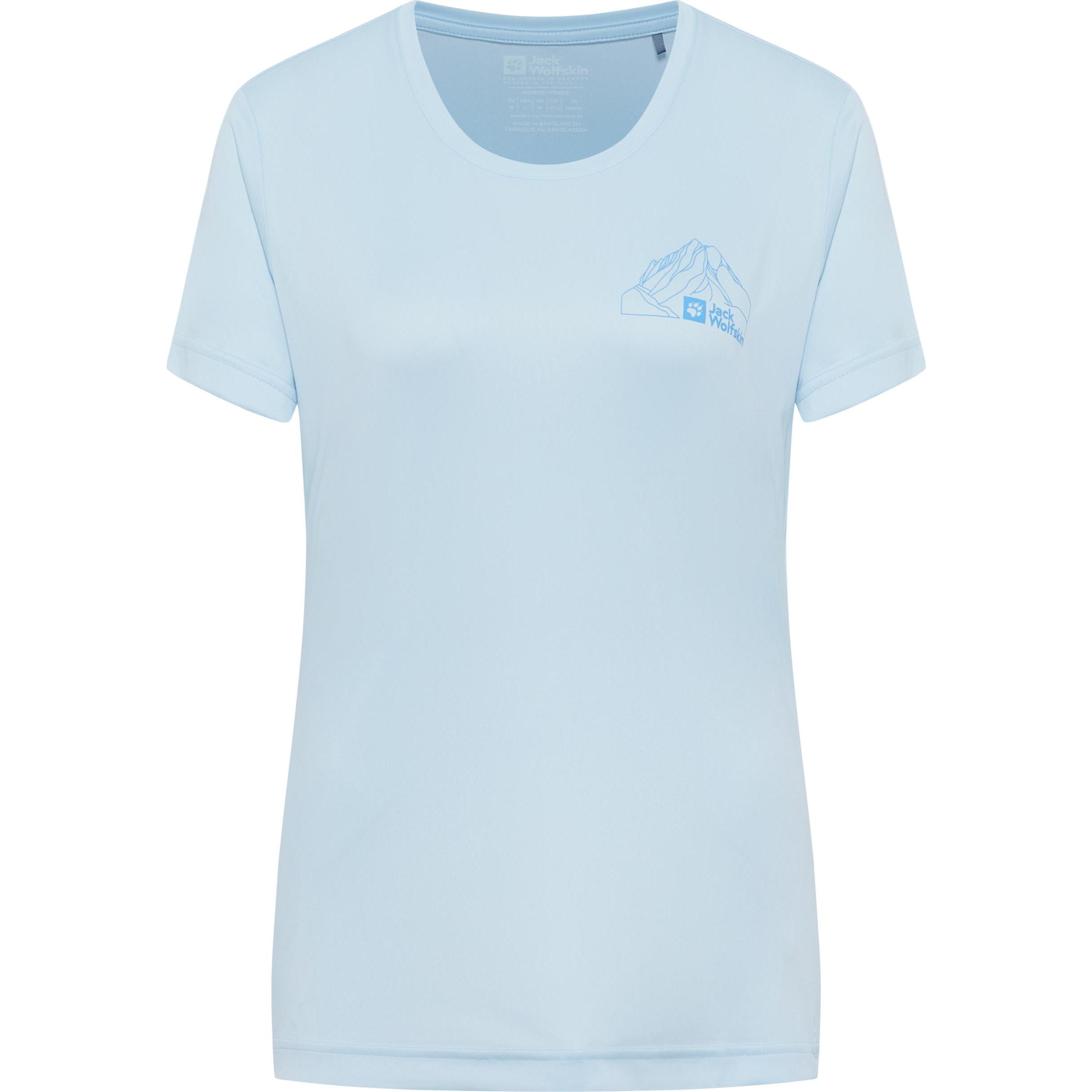 Jack Wolfskin, Damen, Sportshirt, Peak Graphic T W (S), Blau, S
