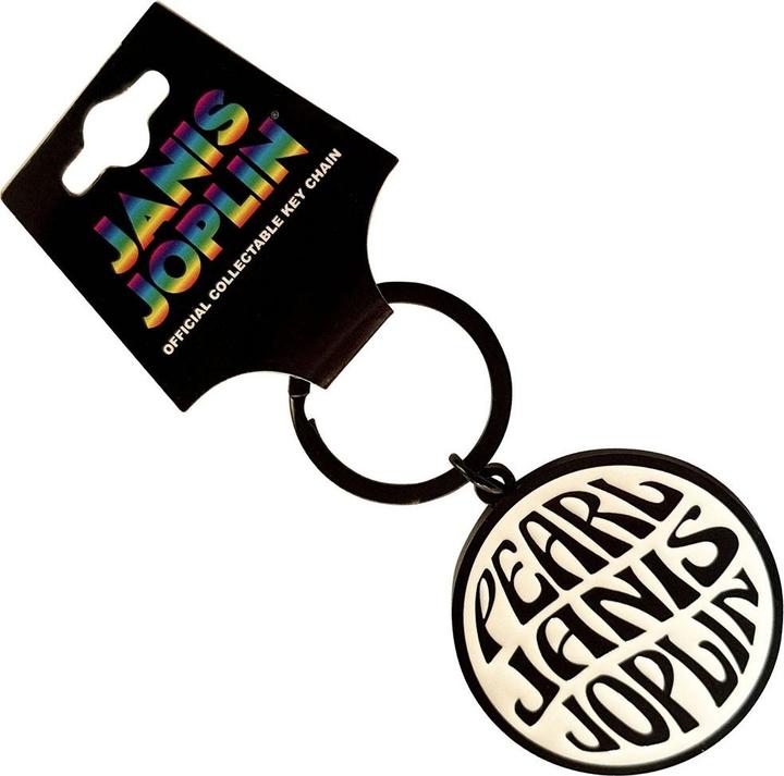 Actual product image Janis Joplin Pearl Emblem Mono Schlüsselanhänger
