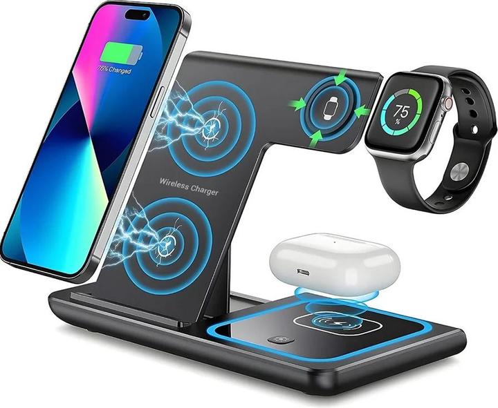 Image du produit Budi Chargeur sans fil 3 en 1, 15W (20 W)