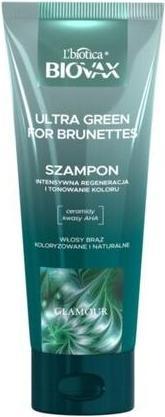 L´Biotica Biovax Glamour Ultra Green Hair Shampoo For Brunettes 200Ml (200 ml, Flüssiges Shampoo)