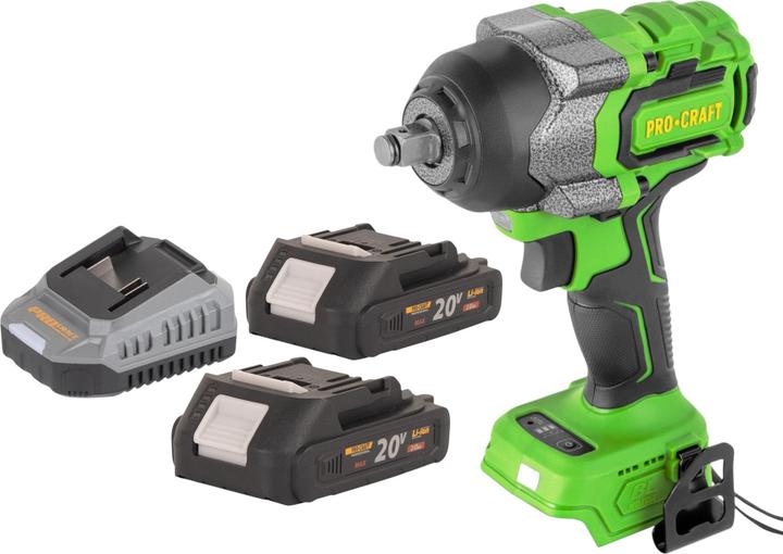 Produktbild Procraft PWA36bb Akku Schlagschrauber 20 V 850 Nm 1/2" Brushless + 2x Akku 2,0 Ah + Ladegerät (Schlagschrauber)