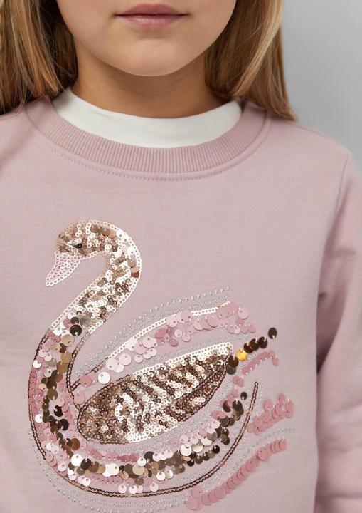 Produktbild s.Oliver Sweatshirt Kuscheliges Sweatshirt mit Pailletten-Artwork (140)