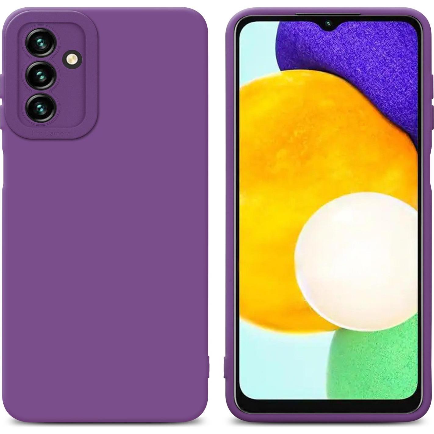 Cadorabo Hülle für Samsung Galaxy A13 5G im TPU Fluid LM162 Style (Samsung Galaxy A13 5G), Smartphone Hülle, Violett