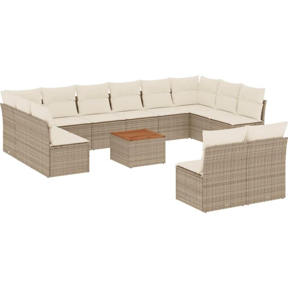 VidaXL, Gartenlounge, 10-tlg. Garten-Lounge-Set mit Kissen
