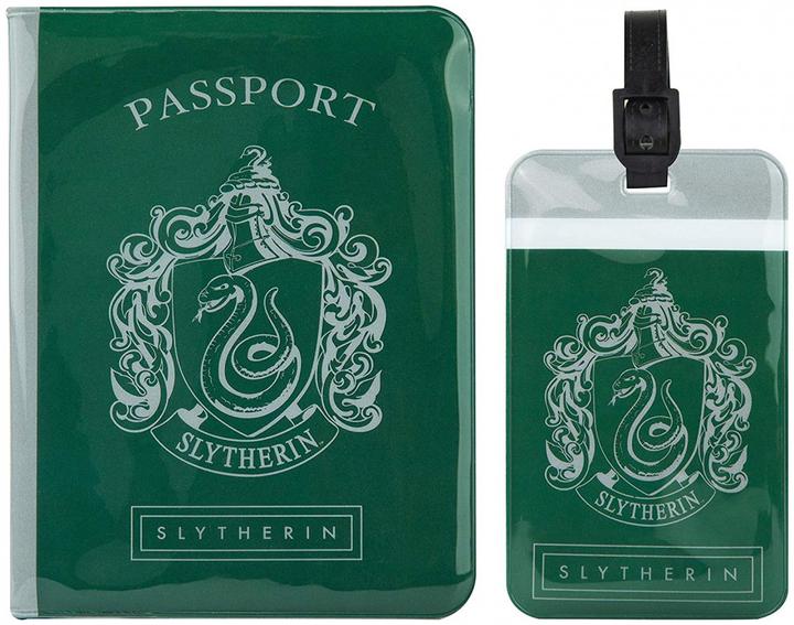 Actual product image Cinereplicas Set of Passport cover and Tag - Slytherin - Harry Potter CR2512 (Additional padding)