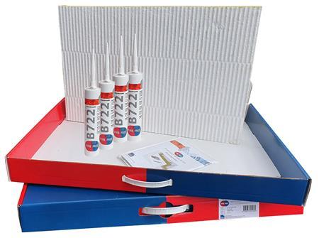 Actual product image Scandi Supply FireFree B744 fire protection case, white 1-sided 400x600x50 mm grooved