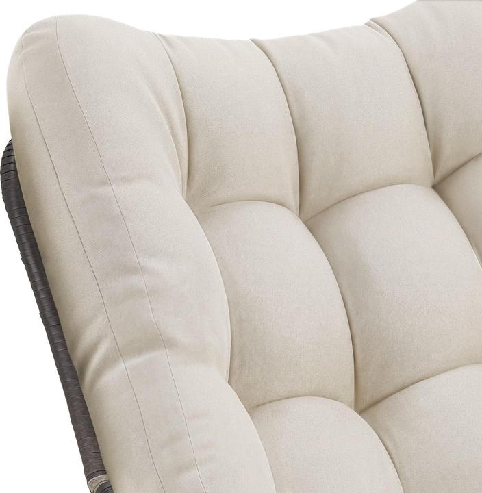 Actual product image tectake Tami Rocking Chair, Upholstered, with Quilted Pattern