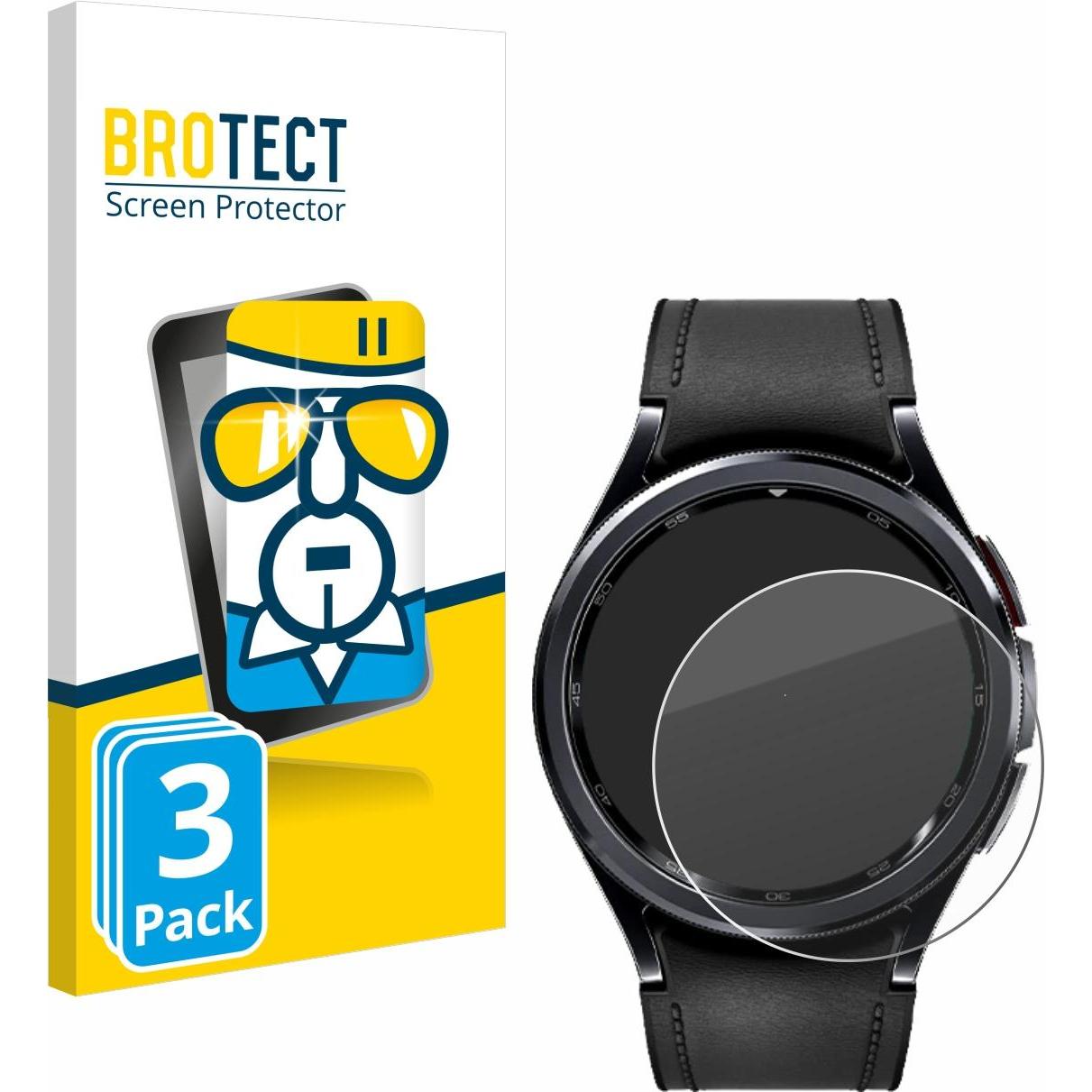 BROTECT Panzerglas Hartglas Displayschutz, Smartwatch Schutzfolie, Transparent