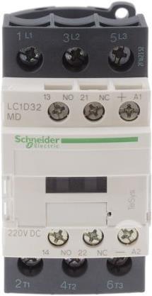 Produktbild Schneider Electric Schütz,3P,Spl,32A AC3 15KW 1NO1NC 220Vdc