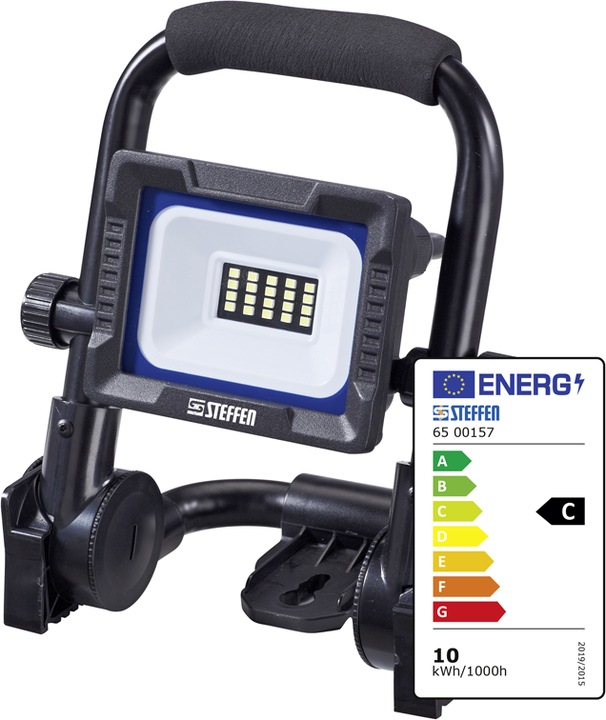 Produktbild Steffen WORKLIGHT LED Strahler 10W mit Traggriff und klappbarem Standfuss 5m (1600 lm)