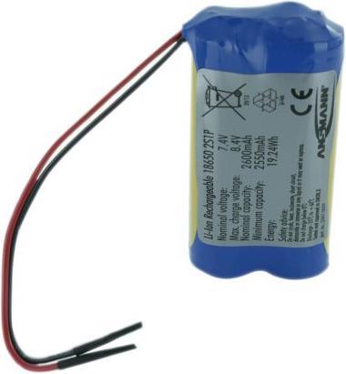 Actual product image Ansmann Li-Ion Battery Pack 2S1P (1 pcs., 18650, 3500 mAh)