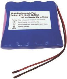 Image du produit RS PRO 18650 3.7V 10400 mAh 1S4P (3.70 V)