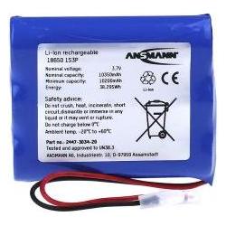 Thumbnail - Ansmann Li-Ion Battery Pack 1S3P (1 Stk., 18650, 10500 mAh), Batterien + Akkus