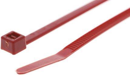 Produktbild HellermannTyton Kabelbinder T30R rot (Kunststoffkabelbinder, 150 mm, 100 Stk.)