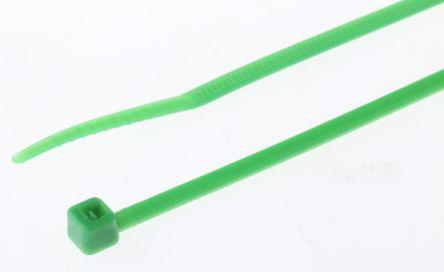 Produktbild RS PRO Kabelbinder,grün,2,5x100mm (Kunststoffkabelbinder, 100 mm, 100 Stk.)