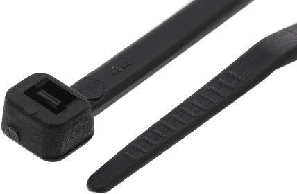 Actual product image RS PRO Cable tie black 200x4,8mm (Plastic cable ties, 203 mm, 100 pcs.)