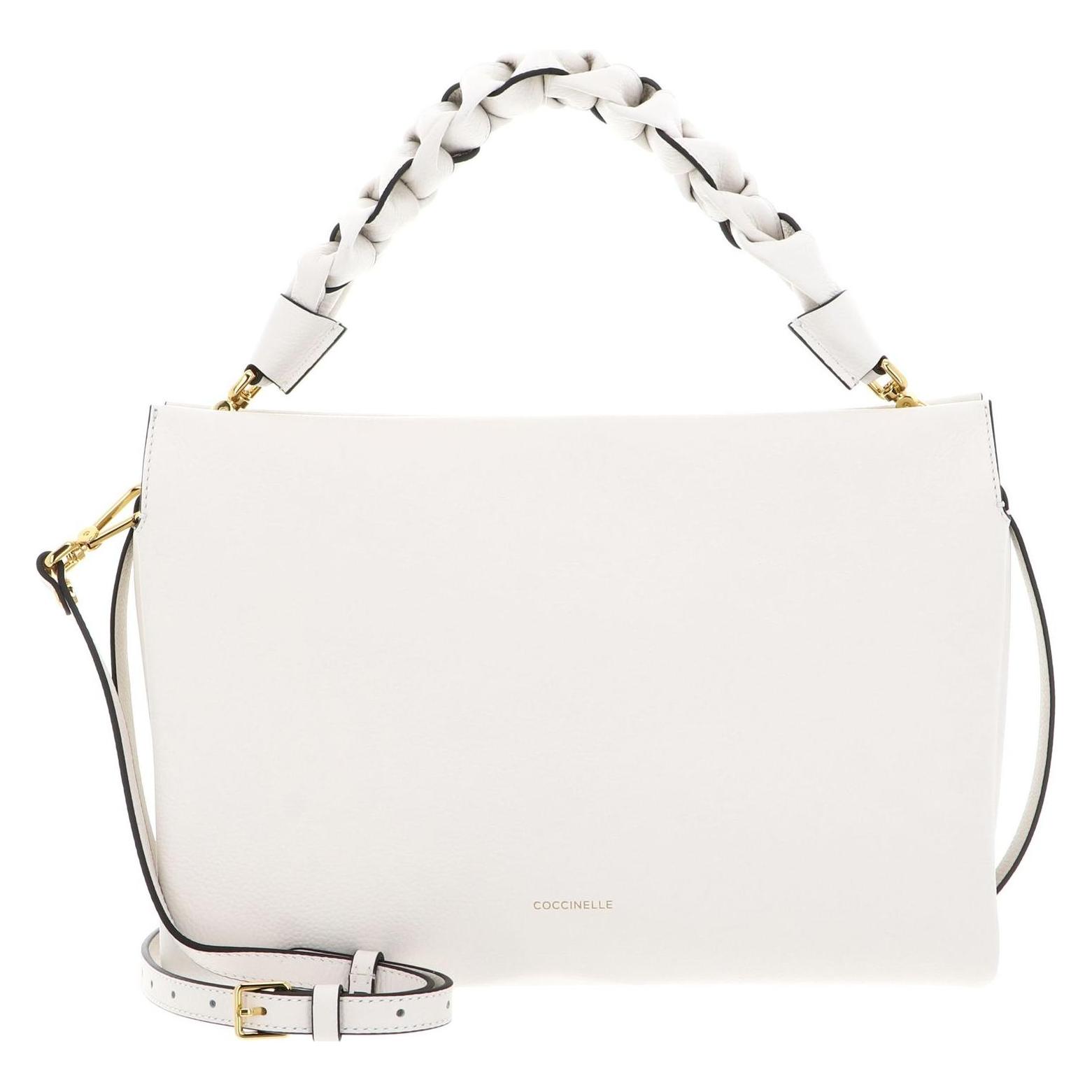 Coccinelle, Damen, Handtasche, Boheme Grana Double Hand Bag, Beige