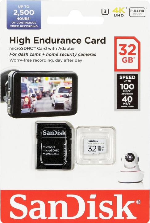 Productafbeelding SanDisk High Endurance (32 GB, microSDHC, U3, UHS-I)