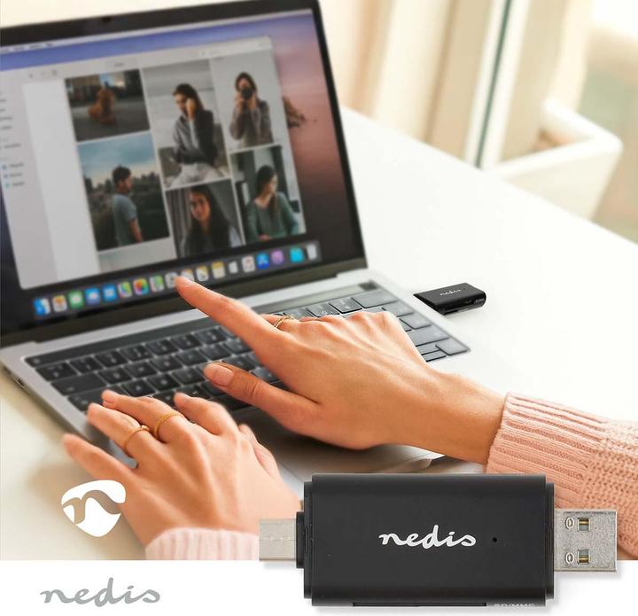 Actual product image Nedis Kartenleser | microSD (TF) / microSDHC (TF) / microSDXC (TF) / SD / SDHC / SDXC | USB 2.0 (USB 2.0)