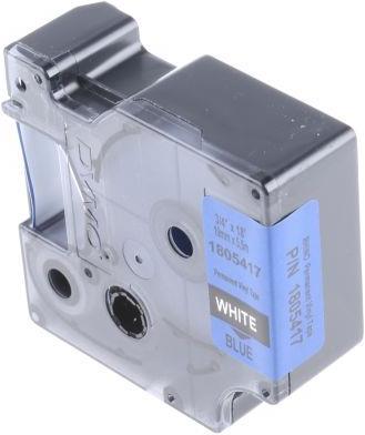 Actual product image Dymo Rhino 19mm white on blue vinyl (1.90 cm, Blue)