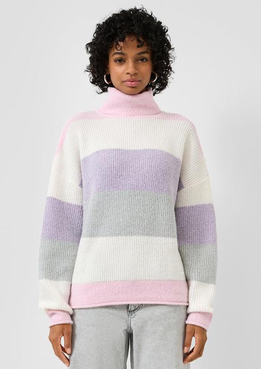 Produktbild s.Oliver Strickjacke Rollkragenpullover mit Streifen (M)