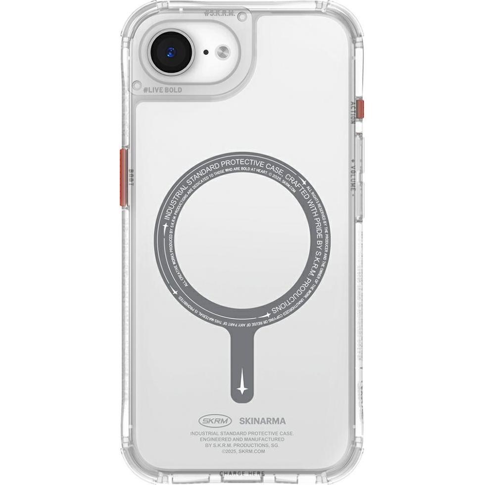 Skinarma Case Saido MagSafe for iPhone 16e clear (Apple iPhone 16e), Cover smartphone, Trasparente