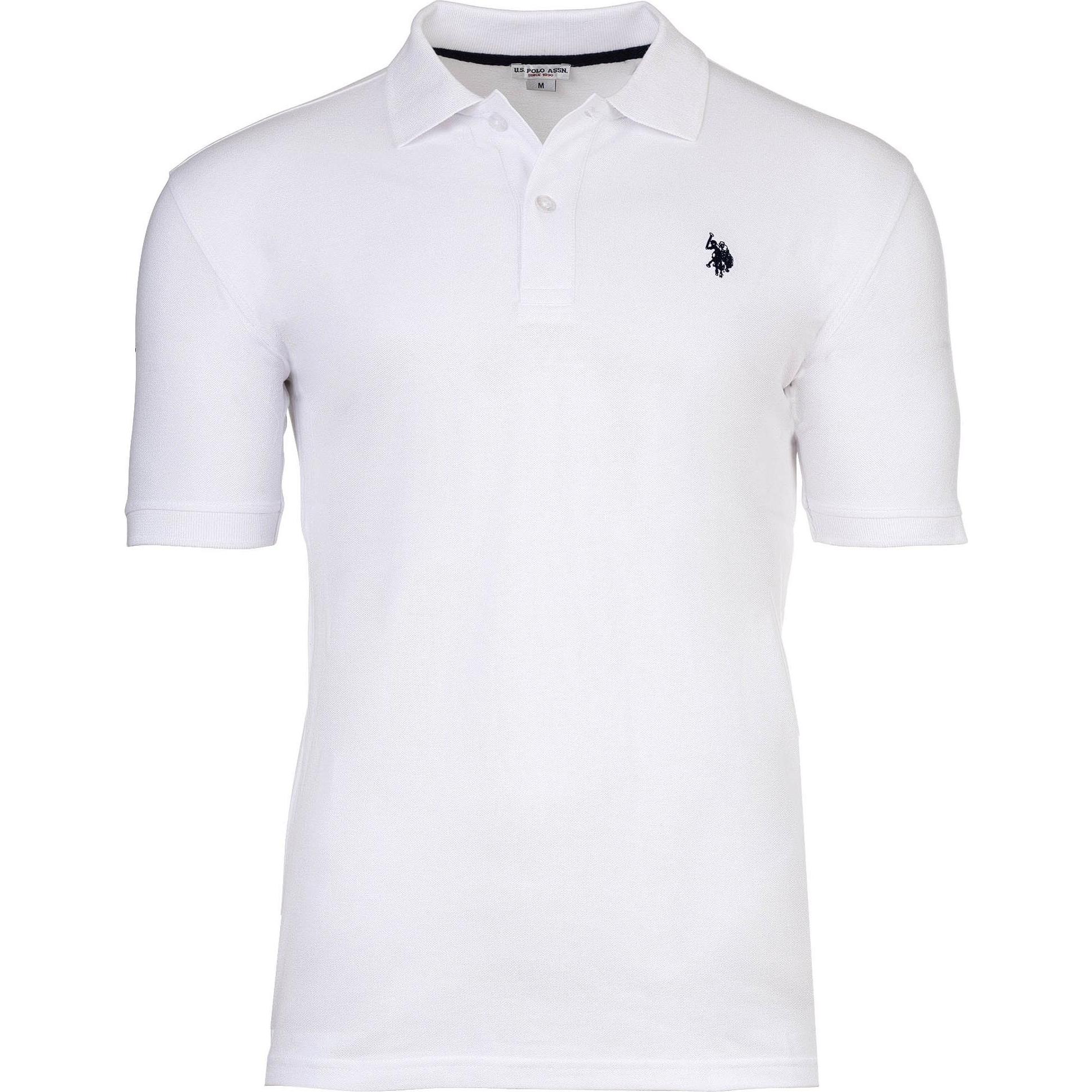 U.S. Polo, Herren, Shirt, Polo Poloshirt BASIC Polohemd Shirt - 1338, Weiss, (XXL)