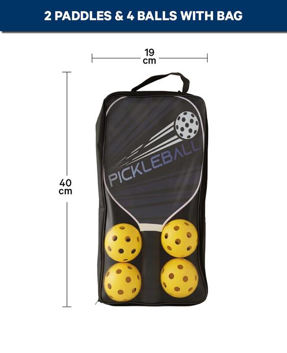 Produktbild Stride Pickleball Paddle Set – 2 Schläger & 4 Bälle mit Tasche