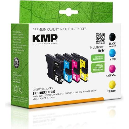 Thumbnail - KMP, Druckerpatrone, Tinte ersetzt LC985VALBP (M, BK, Y, C)